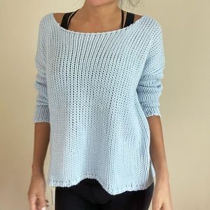 Baby light blue oversized sweater
